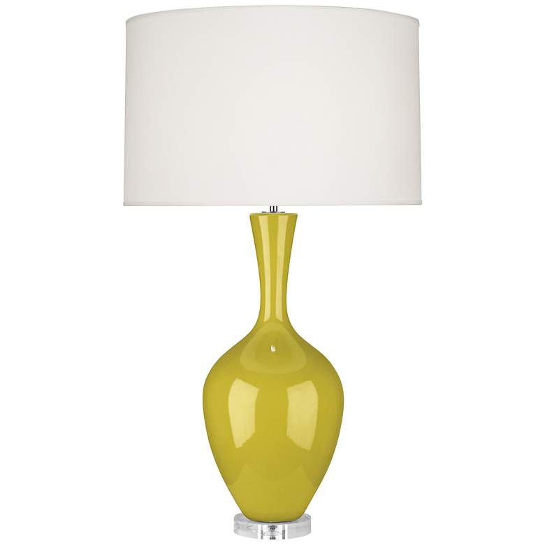 Image 1 Robert Abbey Audrey 33 1/2" Citron Green Ceramic Buffet Table Lamp