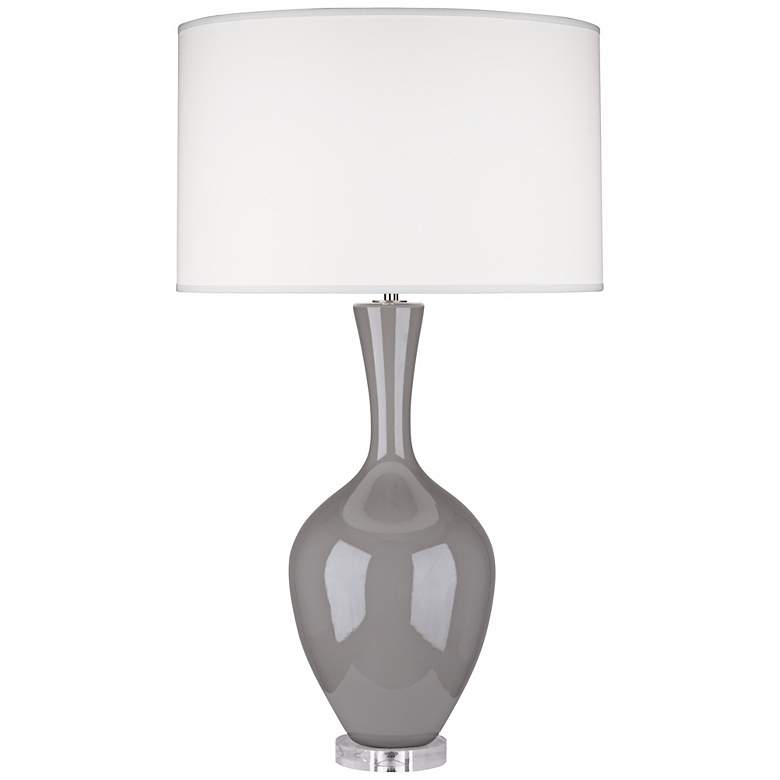 Image 1 Robert Abbey Audrey 33 1/2" Smokey Taupe Ceramic Buffet Table Lamp
