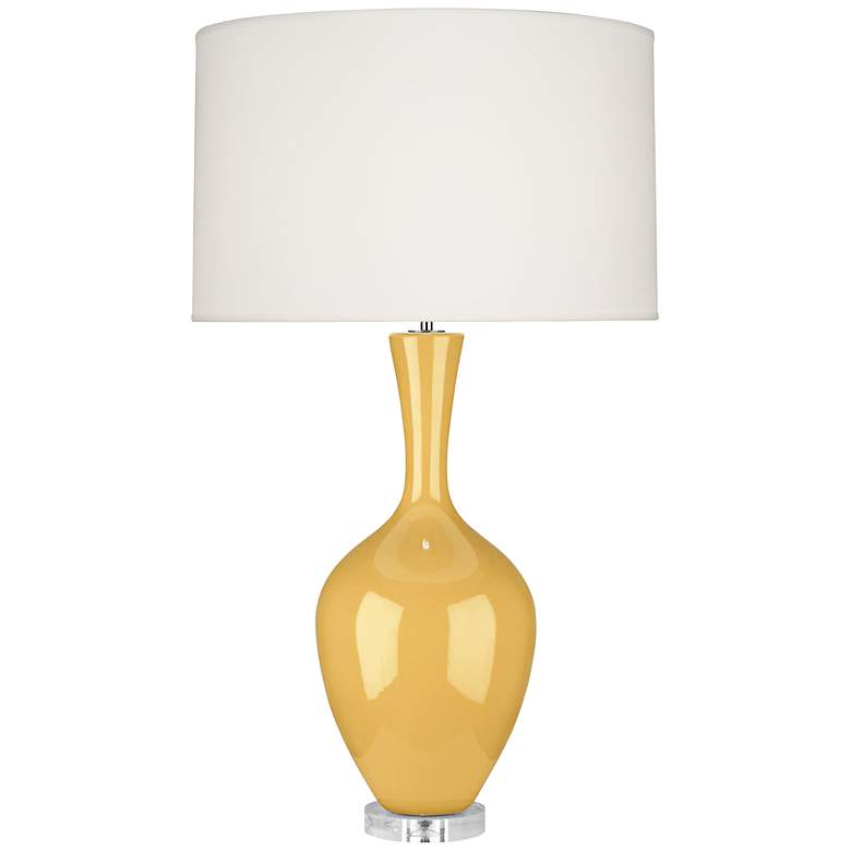Image 1 Robert Abbey Audrey 33 1/2" Sunset Yellow Ceramic Buffet Table Lamp