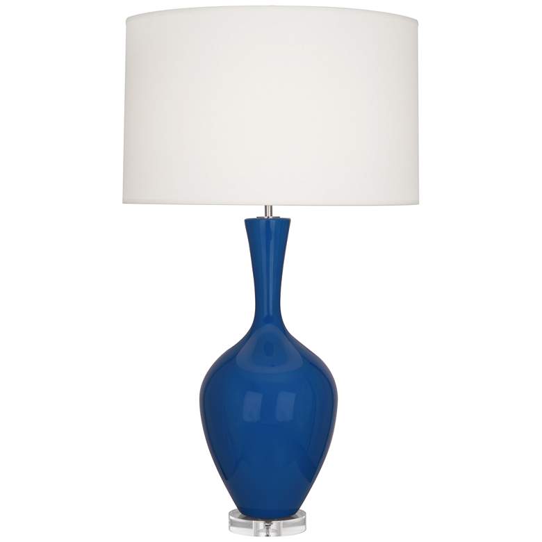 Image 1 Robert Abbey, Audrey, Cobalt Glazed Ceramic, Table Lamp