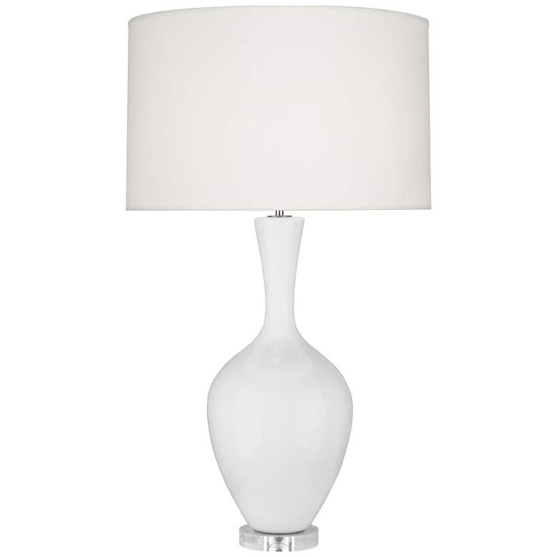 Image 1 Robert Abbey, Audrey, Daisy Glazed Ceramic, Table Lamp
