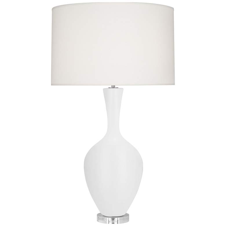 Image 1 Robert Abbey, Audrey, Matte Daisy Glazed Ceramic, Table Lamp