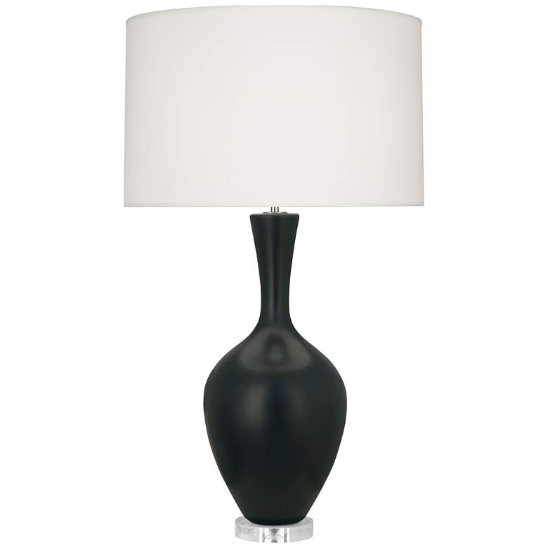 Image 1 Robert Abbey, Audrey, Matte Obsidian Glazed Ceramic, Table Lamp