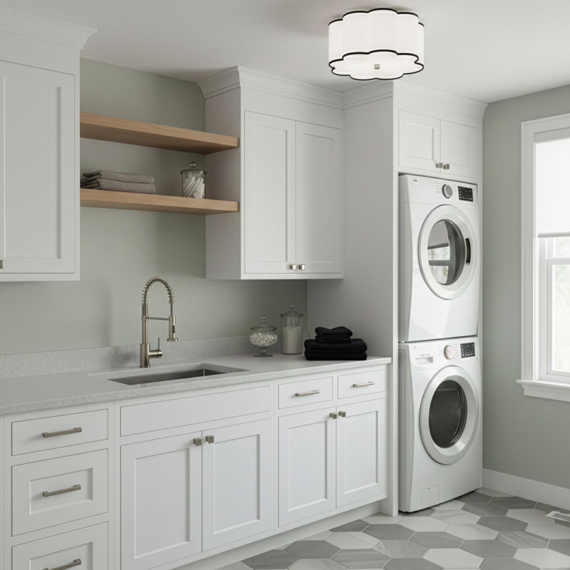 Image 2 Robert Abbey Axis 16" Wide Nickel and Scalloped Shade Ceiling Light more views