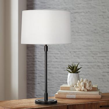 Robert Abbey Bandit 28 3/4" High Deep Patina Bronze Stick Table Lamp