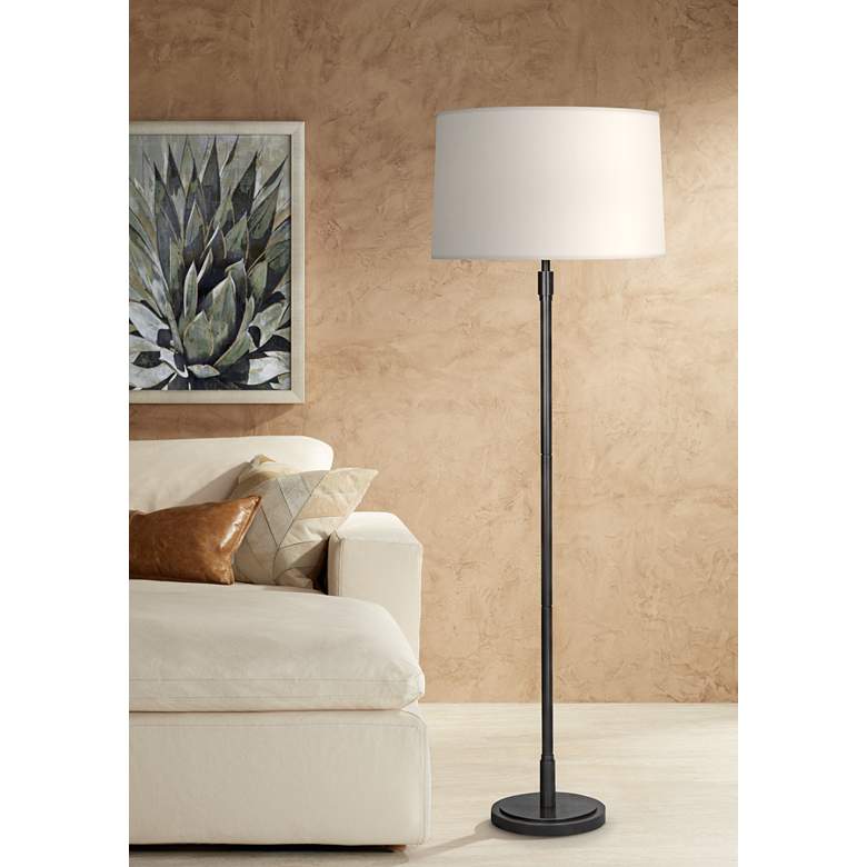 Image 1 Robert Abbey Bandit 61" High Deep Patina Bronze Floor Lamp