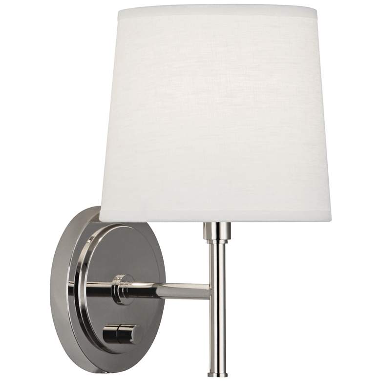 Image 2 Robert Abbey Bandit Polished Nickel Plug-In Wall Sconce