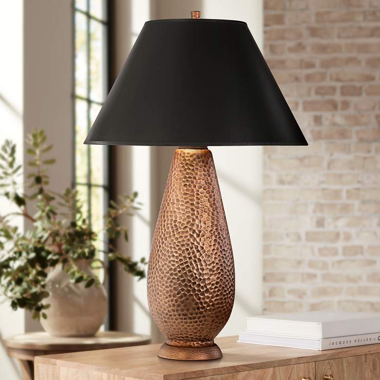 Image 1 Robert Abbey Beaux Arts Copper Black 34 inch High Table Lamp
