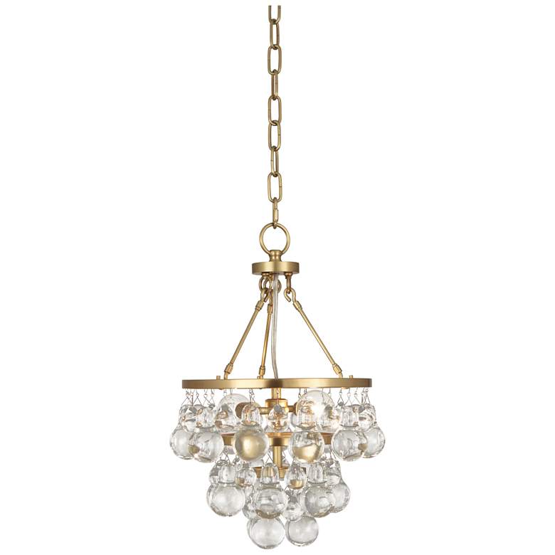Image 1 Robert Abbey Bling 11 1/4" Wide Brass with Clear Glass Drops Pendant