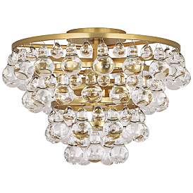 Image1 of Robert Abbey Bling 16 3/4" Wide Antique Brass Ceiling Light