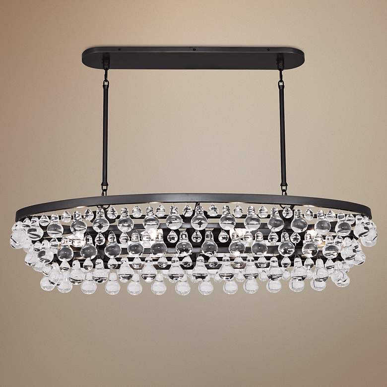 Image 1 Robert Abbey Bling 42 3/4" Wide Bronze Oval Chandelier