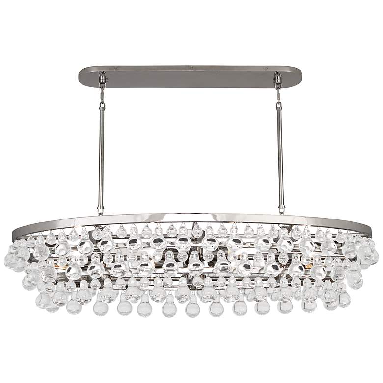 Image 2 Robert Abbey Bling 42 3/4 inch Wide Nickel Oval Chandelier