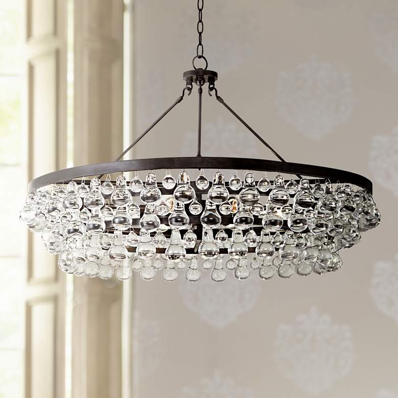 Image 1 Robert Abbey Bling Collection 35"W Deep Bronze Chandelier