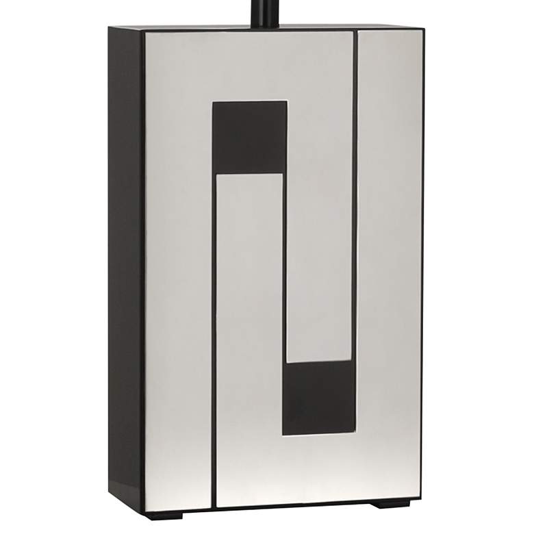 Image 4 Robert Abbey Blox 28 1/4" Black Enamel and Polished Nickel Table Lamp more views