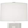 Robert Abbey Blox White Enamel and Polished Nickel Table Lamp