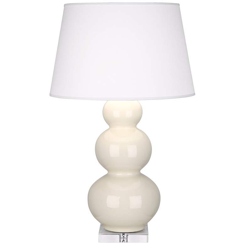 Image 1 Robert Abbey Bone Triple Gourd Ceramic Buffet Lamp