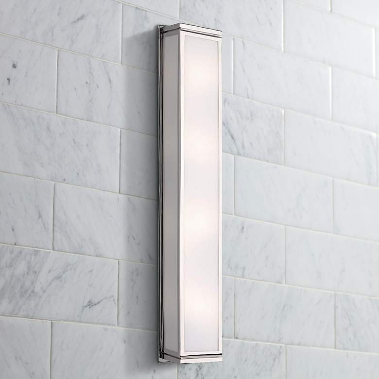 Image 1 Robert Abbey Bradley 34 1/4" High Chrome Wall Sconce
