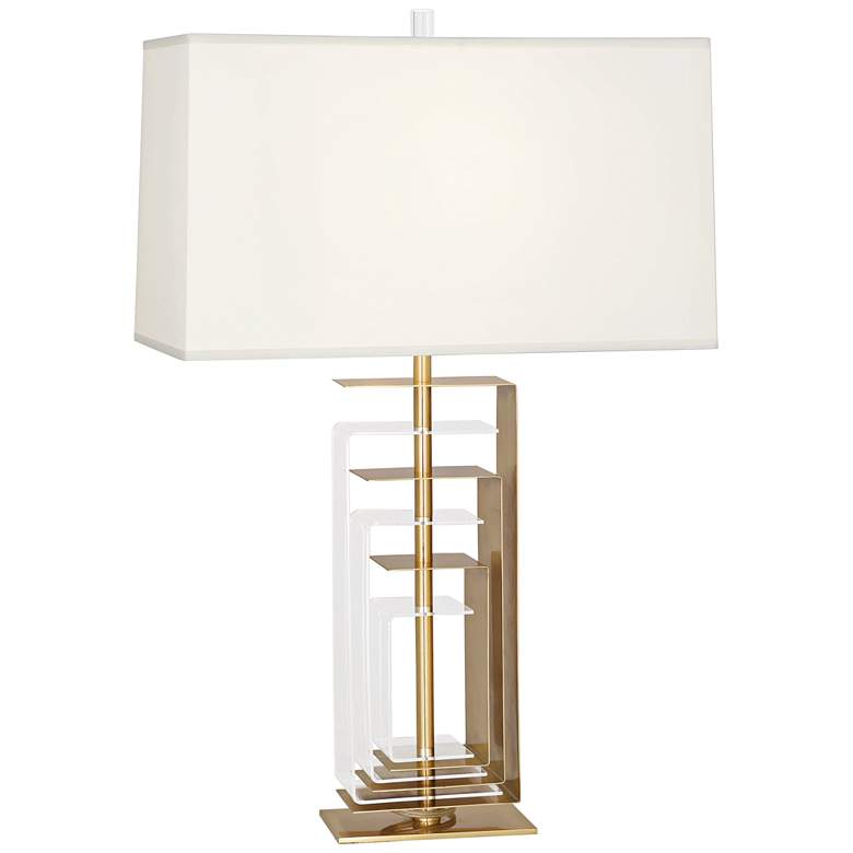 Image 1 Robert Abbey Braxton 28 3/4" High Modern Brass and Acrylic Table Lamp
