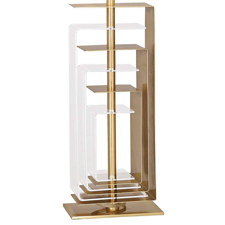 Image 2 Robert Abbey Braxton Modern Brass and Acrylic Table Lamp more views