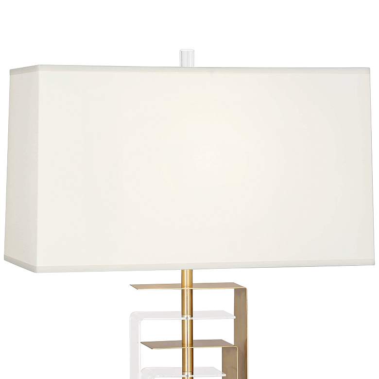 Image 3 Robert Abbey Braxton Modern Brass and Acrylic Table Lamp more views