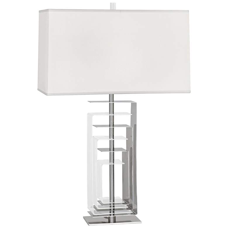 Image 1 Robert Abbey Braxton Polished Nickel and Acrylic Table Lamp
