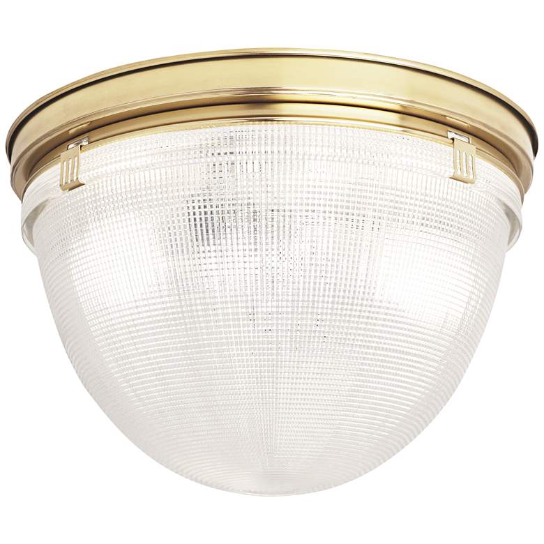 Image 1 Robert Abbey Brighton 13 3/4"W Modern Brass Ceiling Light