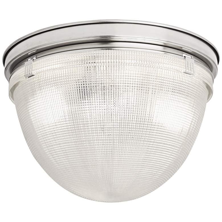 Image 1 Robert Abbey Brighton 13 3/4 inchW Polished Nickel Ceiling Light