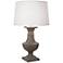 Robert Abbey Bronte Faux Limestone Oyster Shade Table Lamp