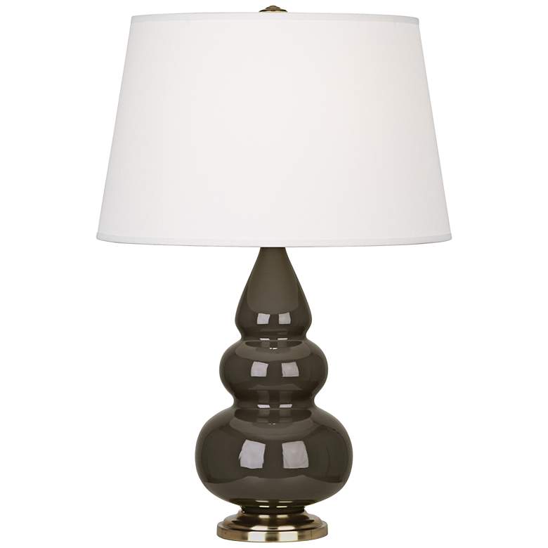 Image 1 Robert Abbey Brown Tea and Brass Triple Gourd Ceramic Table Lamp