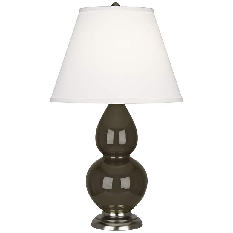 Image 1 Robert Abbey Brown Tea and Silver Double Gourd Ceramic Table Lamp