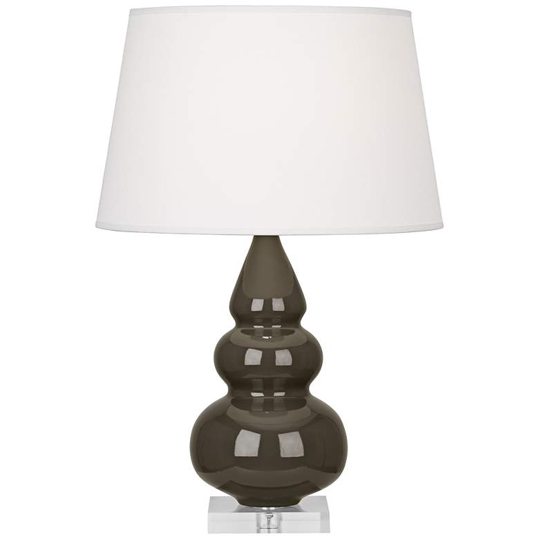 Image 1 Robert Abbey Brown Tea Triple Gourd Ceramic Table Lamp