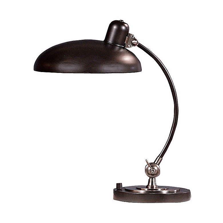 Image 2 Robert Abbey Bruno 18 1/2 inch Bronze Mid-Century Modern Pharmacy Lamp