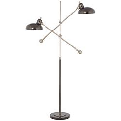 Robert Abbey Bruno 57 1/4&quot; Gray 2-Light Adjustable Modern Floor Lamp