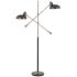 Robert Abbey Bruno 57 1/4" Gray 2-Light Adjustable Modern Floor Lamp