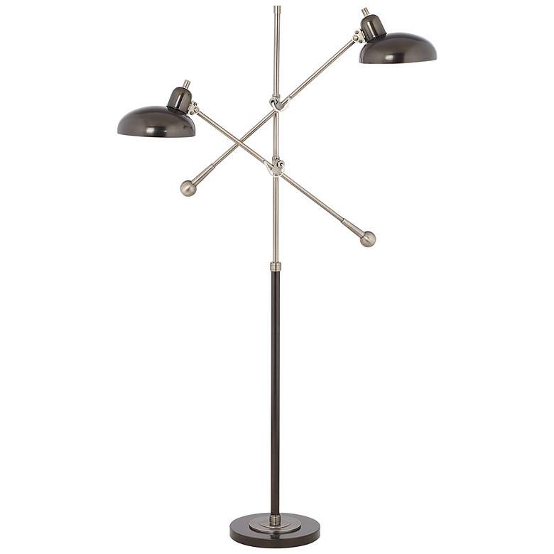 Image 2 Robert Abbey Bruno 57 1/4" Gray 2-Light Adjustable Modern Floor Lamp