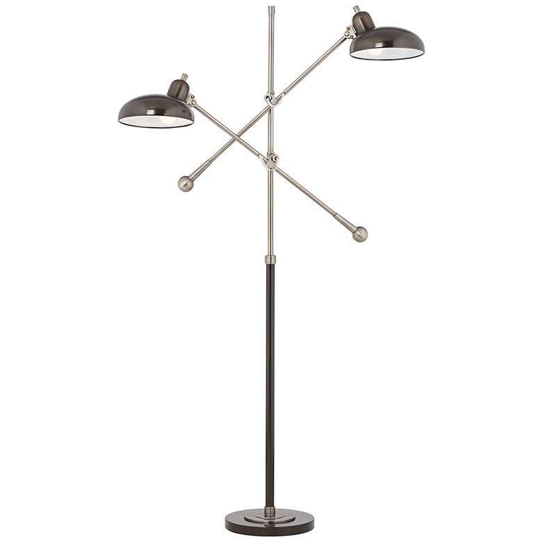 Image 3 Robert Abbey Bruno 57 1/4 inch Gray 2-Light Adjustable Modern Floor Lamp more views