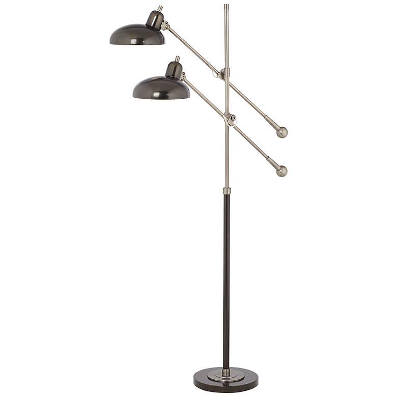 Image 4 Robert Abbey Bruno 57 1/4 inch Gray 2-Light Adjustable Modern Floor Lamp more views