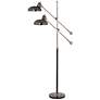 Robert Abbey Bruno 57 1/4" Gray 2-Light Adjustable Modern Floor Lamp in scene