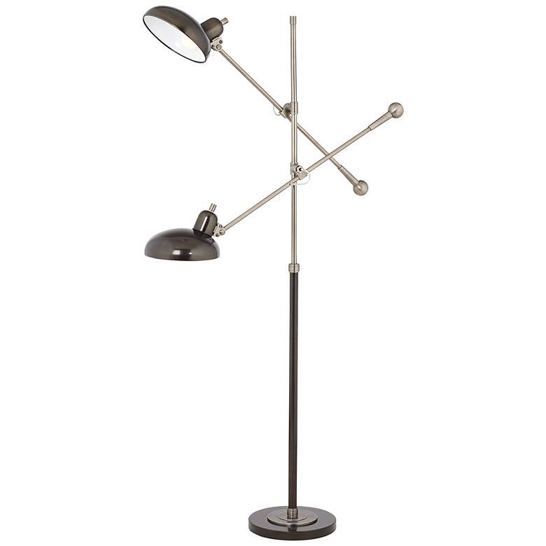 Image 5 Robert Abbey Bruno 57 1/4 inch Gray 2-Light Adjustable Modern Floor Lamp more views