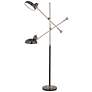 Robert Abbey Bruno 57 1/4" Gray 2-Light Adjustable Modern Floor Lamp in scene