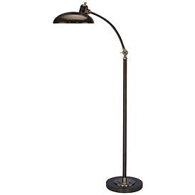 Image1 of Robert Abbey Bruno Adjustable Height Bronze Modern Pharmacy Floor Lamp