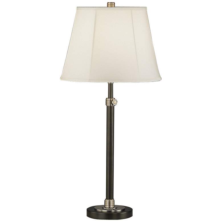 Image 1 Robert Abbey Bruno Table Lamp Bronze W/ Nickel Accents Adjustable 26 inch-