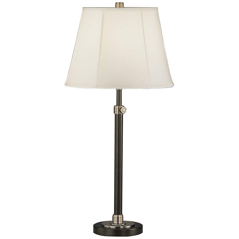 Image 1 Robert Abbey Bruno Table Lamp Bronze W/ Nickel Accents Adjustable 26"-