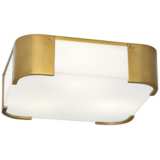 Robert Abbey Bryce 14&quot; Wide Brass Square Ceiling Light