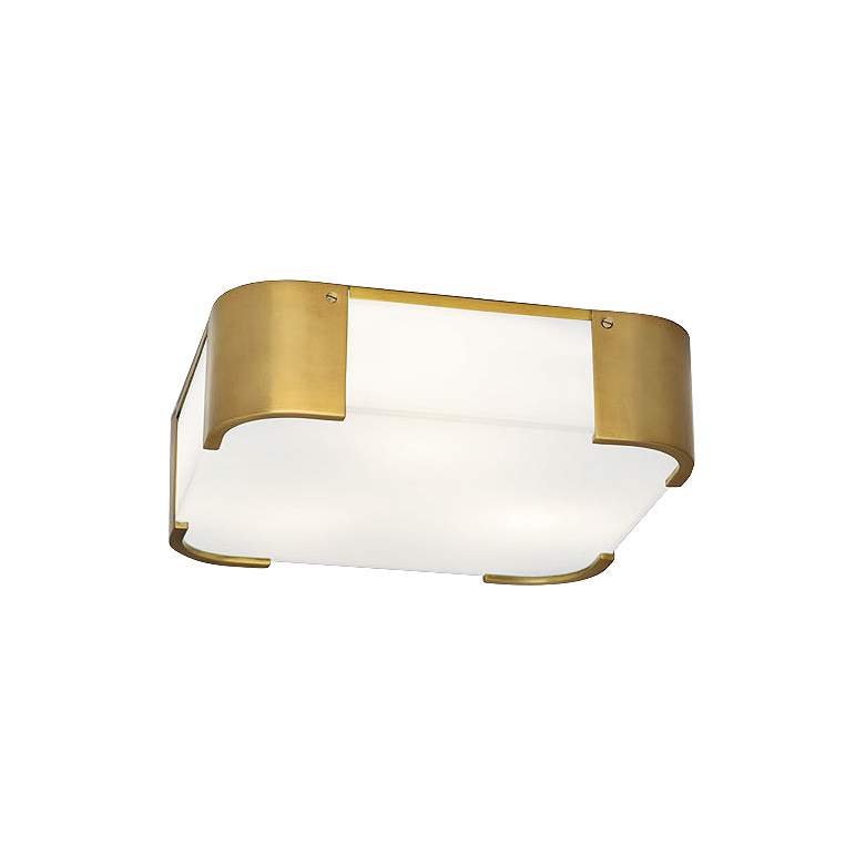 Image 2 Robert Abbey Bryce 14" Wide Brass Square Ceiling Light