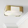 Robert Abbey Bryce 14" Wide Brass Square Ceiling Light