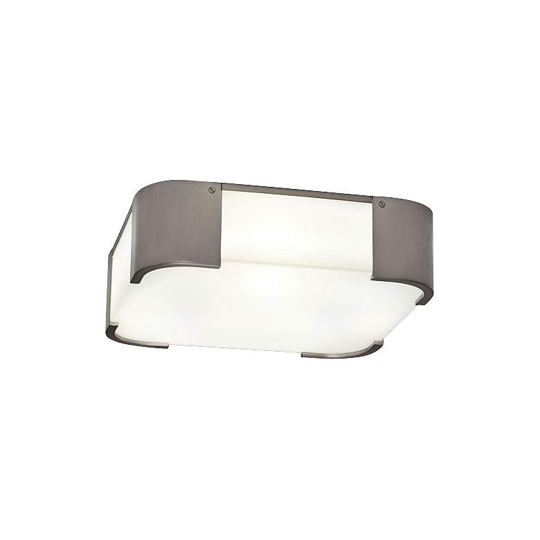 Image 1 Robert Abbey Bryce 14" Wide Nickel Square Ceiling Light