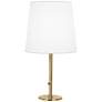 Robert Abbey Buster 35 1/4" High Ascot White Shade Brass Table Lamp