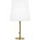 Robert Abbey Buster 35 1/4" High Ascot White Shade Brass Table Lamp