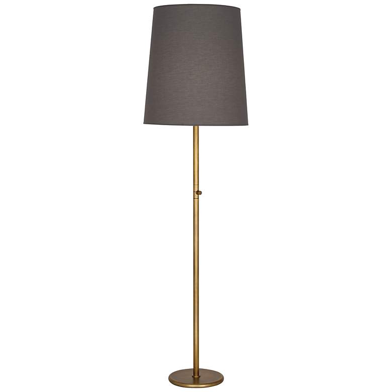 Image 1 Robert Abbey Buster 79 1/2" High Gray and Aged Brass Floor Lamp